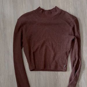 Aritzia TNA brown turtleneck longsleeve